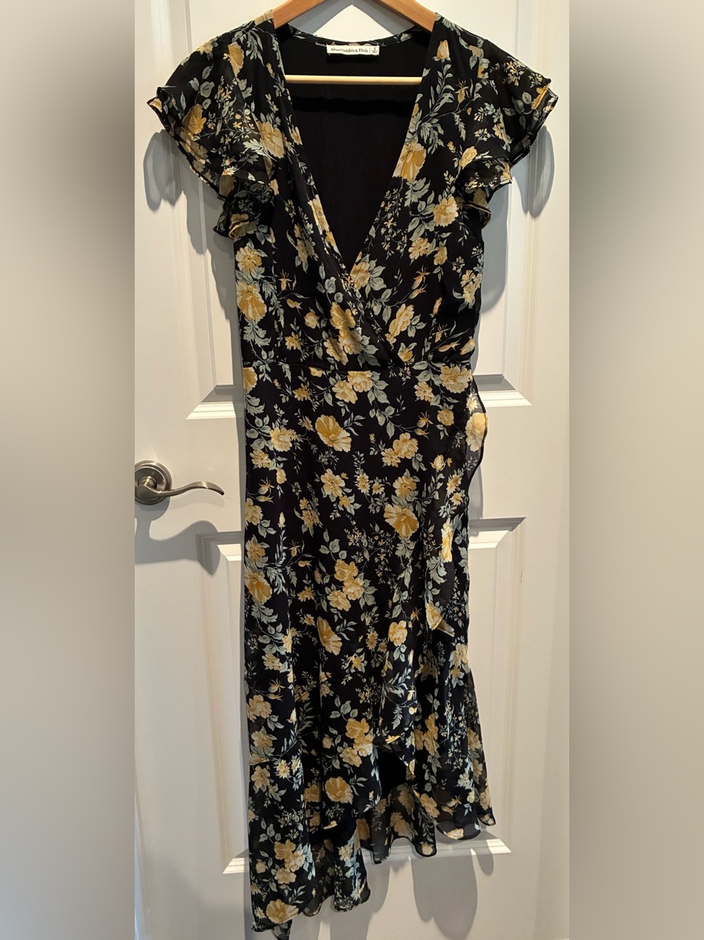Floral Dress - Black & Yellow - Abercrombie & Fitch